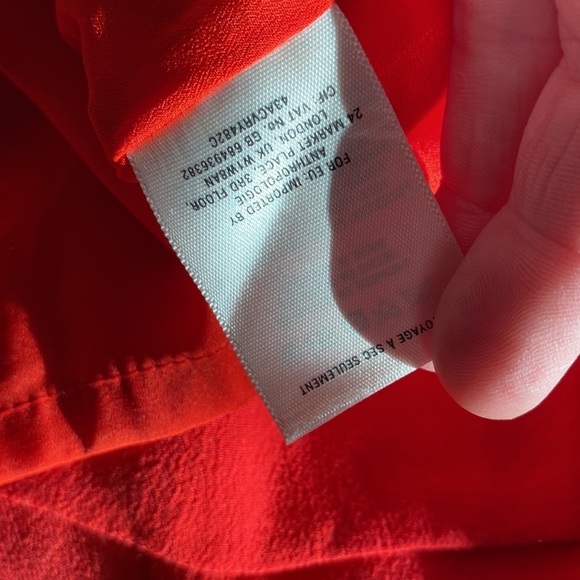 EUC MAEVE FOR ANTHRO MELON COLORED SLEEVELESS DRESS RUFFLE TOP SZ 2P(fits like 6 - Picture 14 of 14